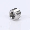 Stainless steel hexagon plug with 3/8 inch thread for pipe bulkhead sealing