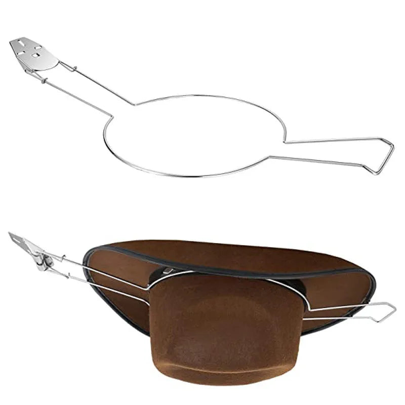 Brown iron car hat stand with chrome-plated interior for vehicle organisation