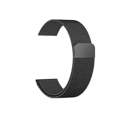 Apple Watch stainless steel mesh strap with magnetic clasp in silver, black, gold and rose gold