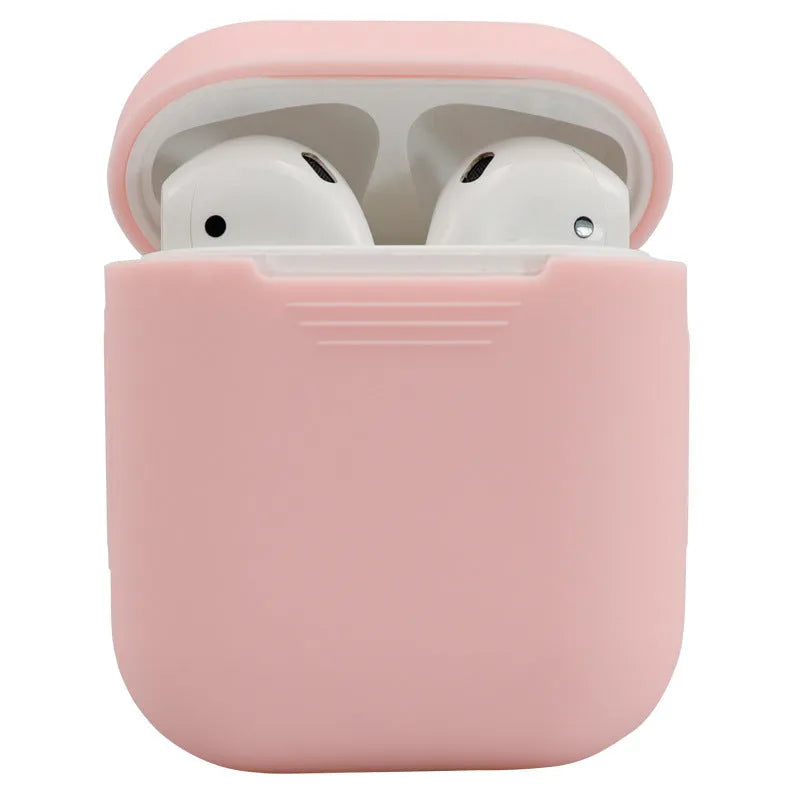 Silicone protective case cover for Apple AirPods 2 wireless earbuds in multiple colour options