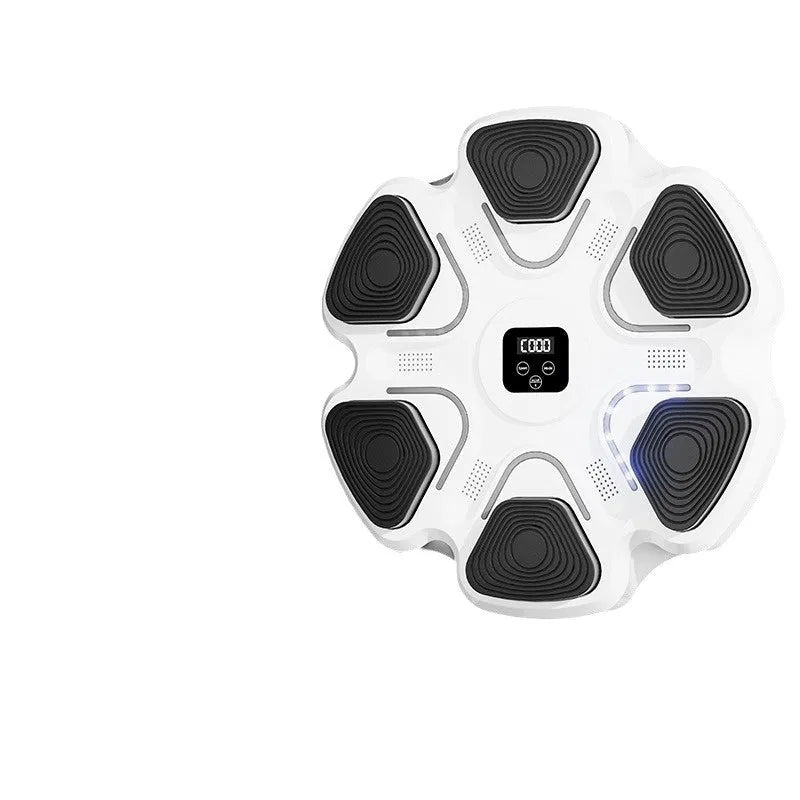 Smart music boxing machine wall target with electronic reaction lights and hanging design