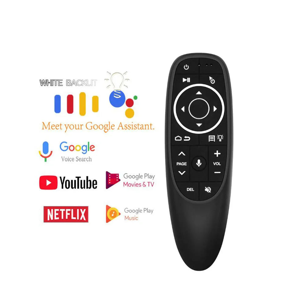 G10 G10S intelligent voice remote control with silicone buttons and plastic shell for Android devices