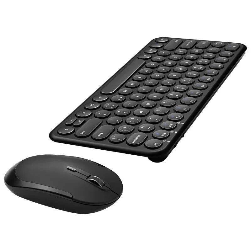 Ultra-thin wireless keyboard and mouse set in white colour with included protective keyboard film