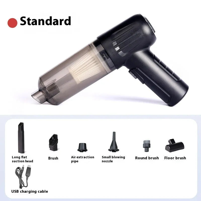 Handheld wireless pet vacuum cleaner with floor brush and nozzle attachments for cat and dog hair removal