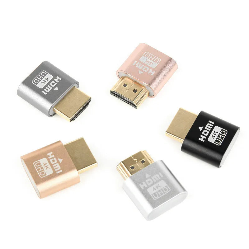 26.5mm graphics card spoof HDMI dummy plug virtual display adapter in multiple colour variants
