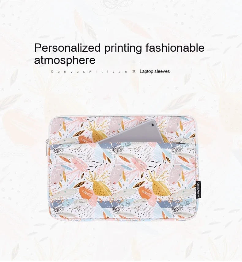 White waterproof 14-inch laptop bag made from PU leather with breathable anti-shock design