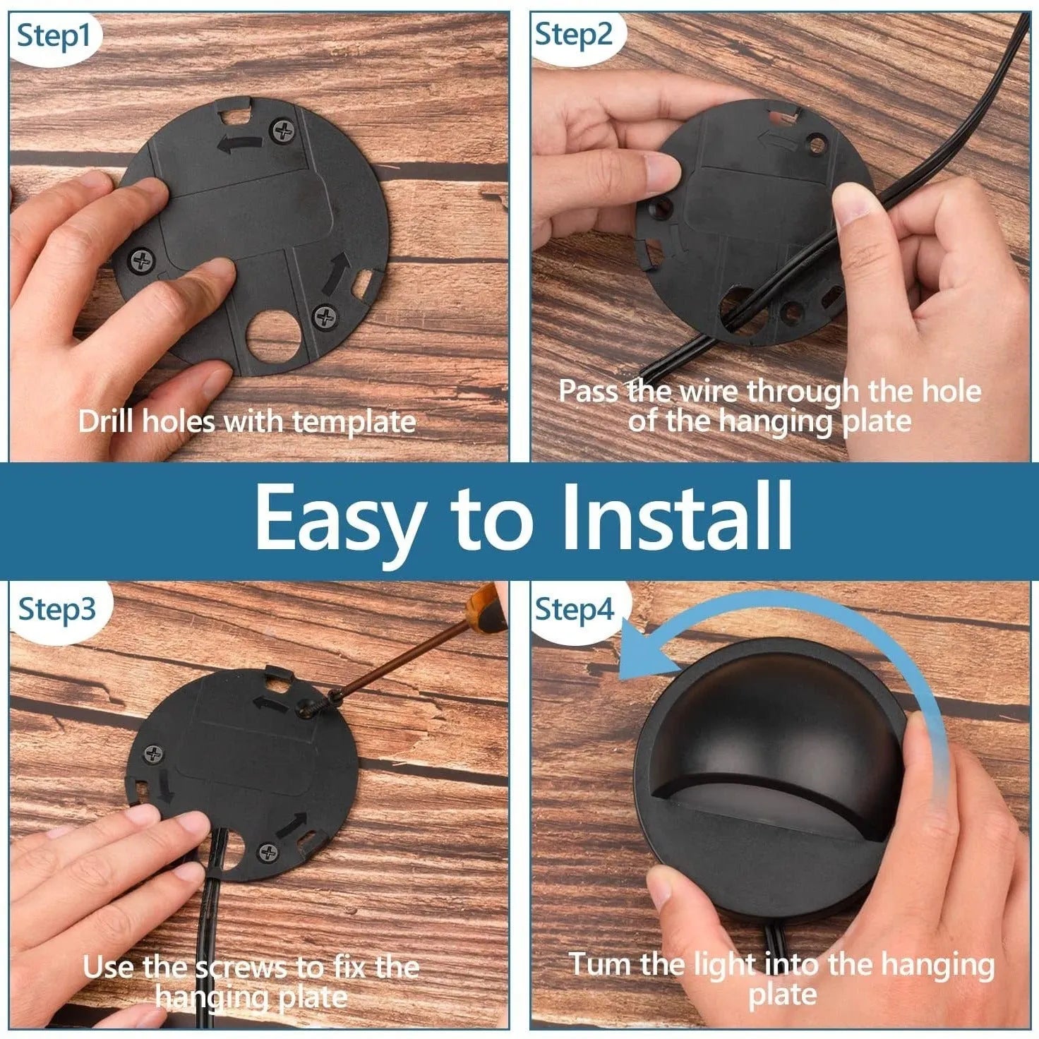 Low voltage outdoor garden step light with IP67 waterproof rating and adjustable colour temperature