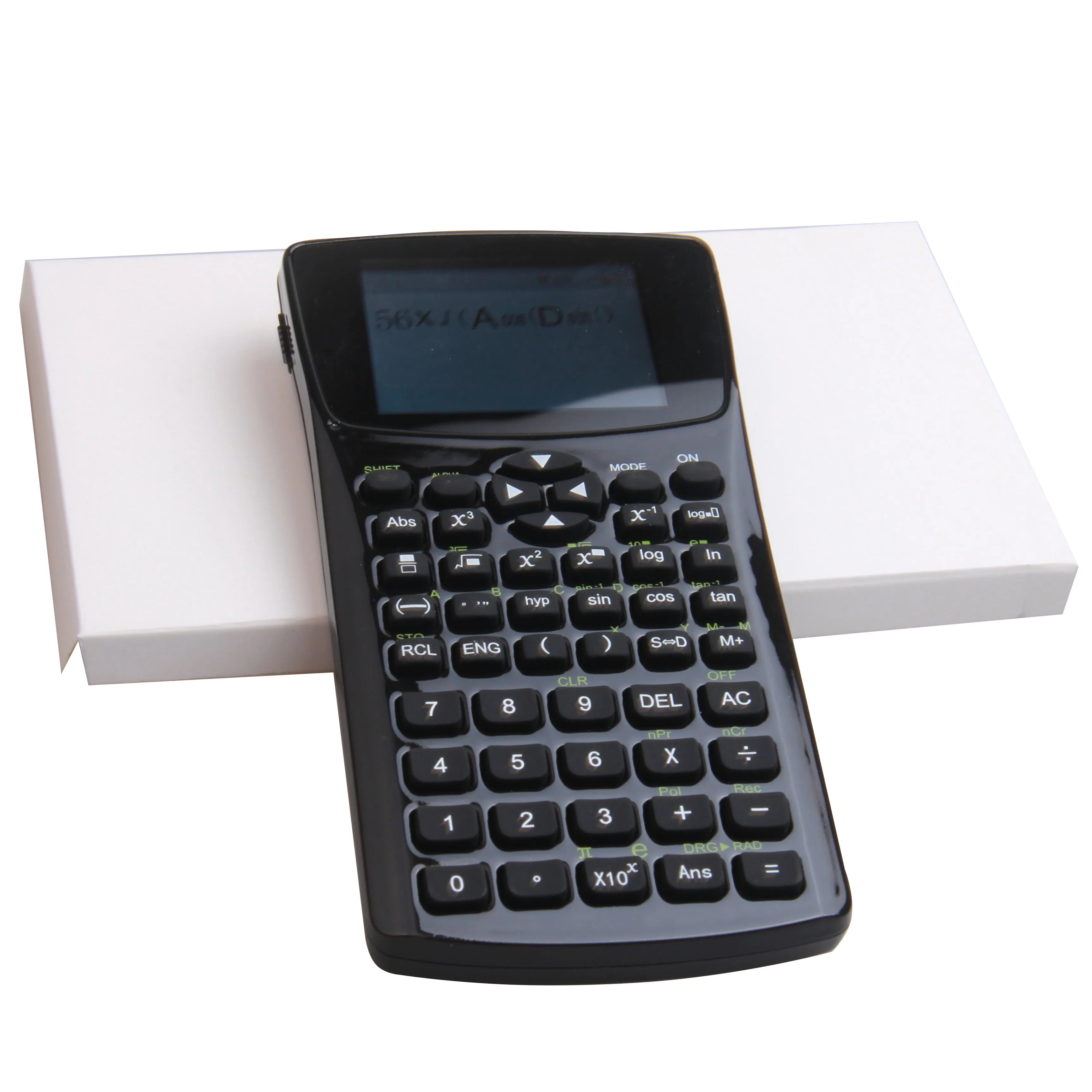 Black multifunctional e-book reader with a compact screen, showing a menu in one of 28 supported languages.