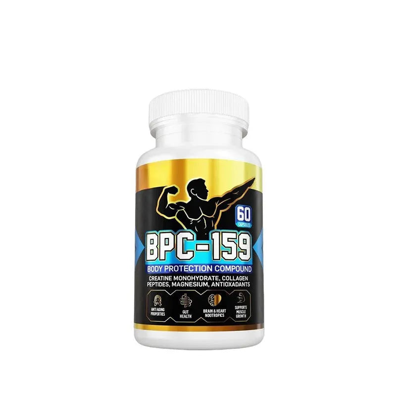 One sealed bottle of body energy supplement capsules on a plain background.