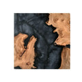Round and square wooden resin coasters for kung fu tea sets in solid colours