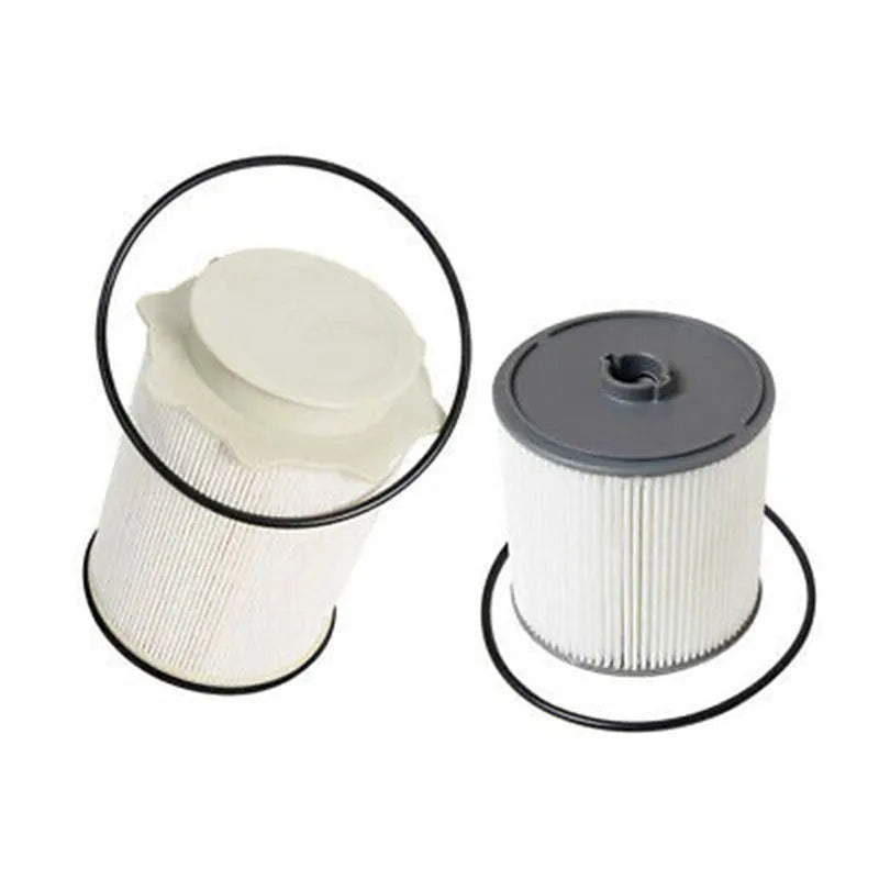 White diesel fuel filter kit for RAM trucks, showing filter element with nitrile rubber sealing ring.