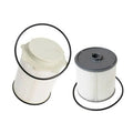 White diesel fuel filter kit for RAM trucks, showing filter element with nitrile rubber sealing ring.