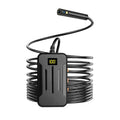 Wireless dual lens endoscope with 5.5mm and 8mm probes, magnet and hook accessories, smartphone display