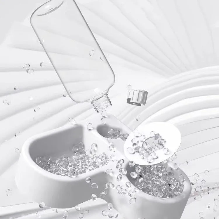 White indoor electric pet water fountain for cats and dogs with food-grade materials