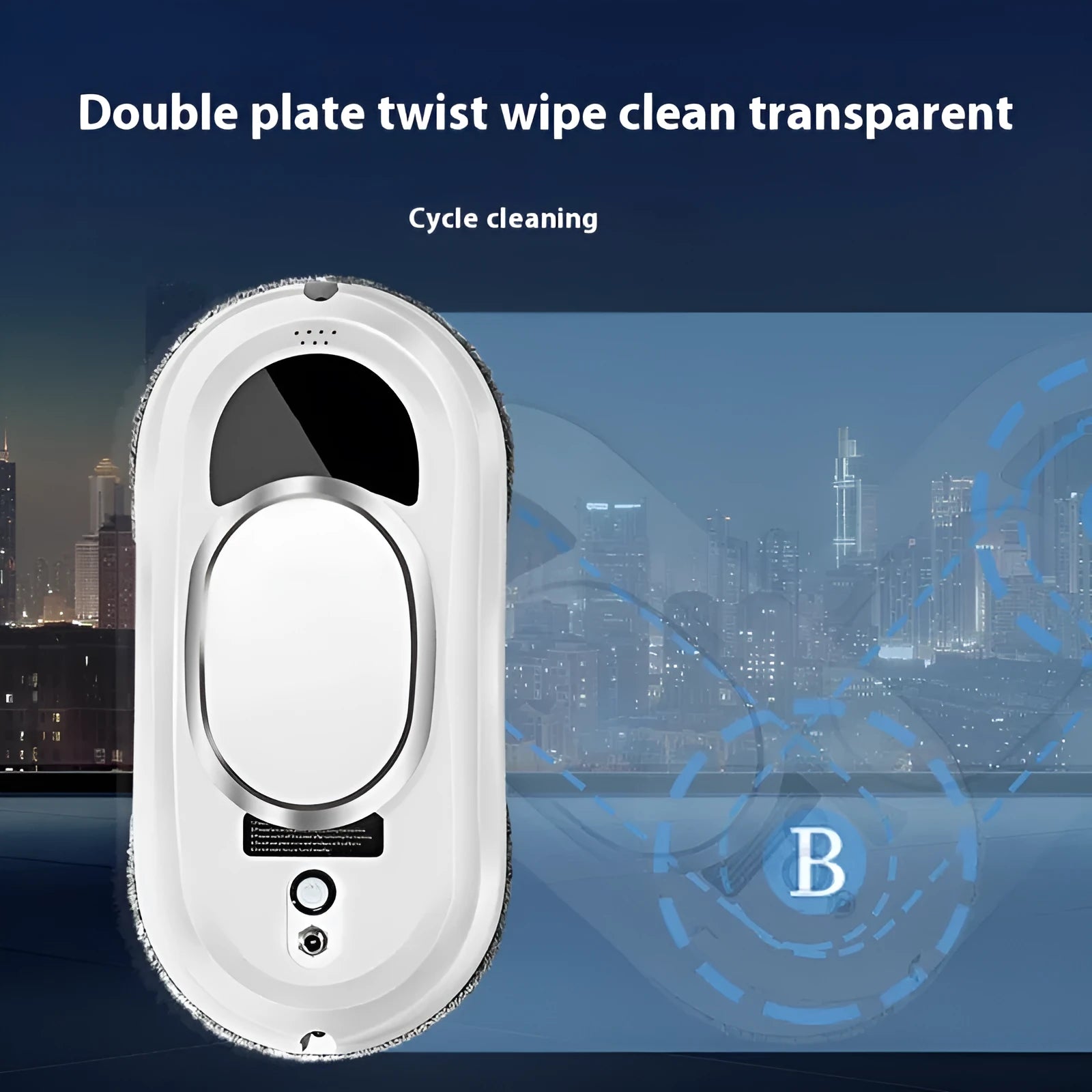White automatic high altitude cleaning machine with remote control and accessories for exterior window cleaning.