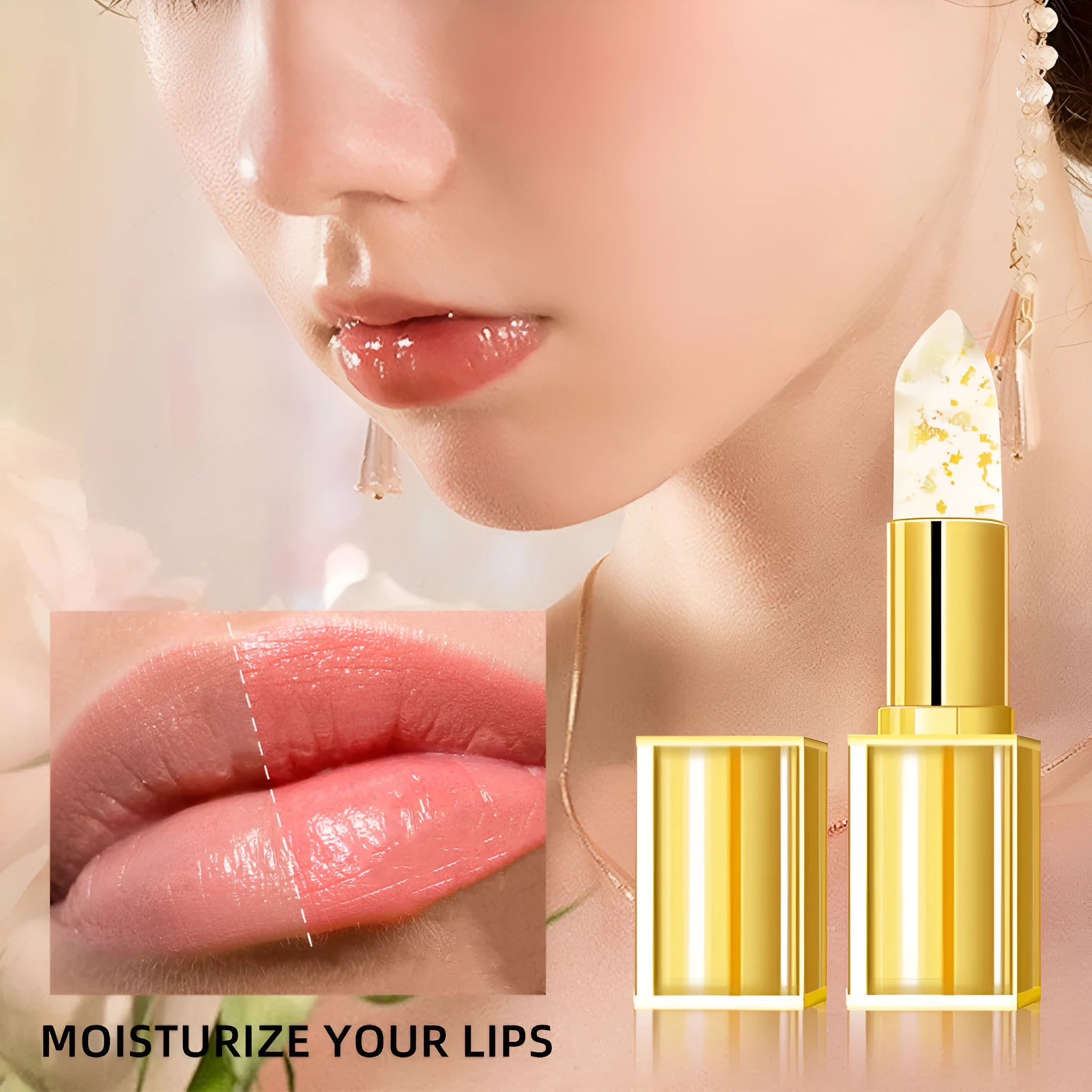 Anti-smudge gilding warm colour-changing lipstick in 3.5g single stick packaging