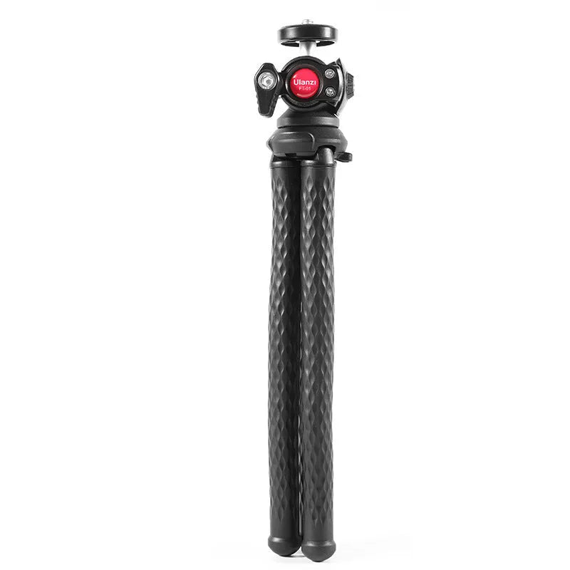 Black flexible octopus leg tripod with phone clip extended to 360mm length
