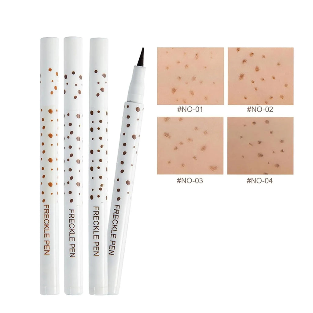Dark brown freckle pen with precision tip for creating natural-looking waterproof freckles on face and body