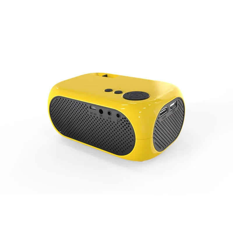 M24 micro mini portable LED projector in gold or white colour with 1080p compatibility