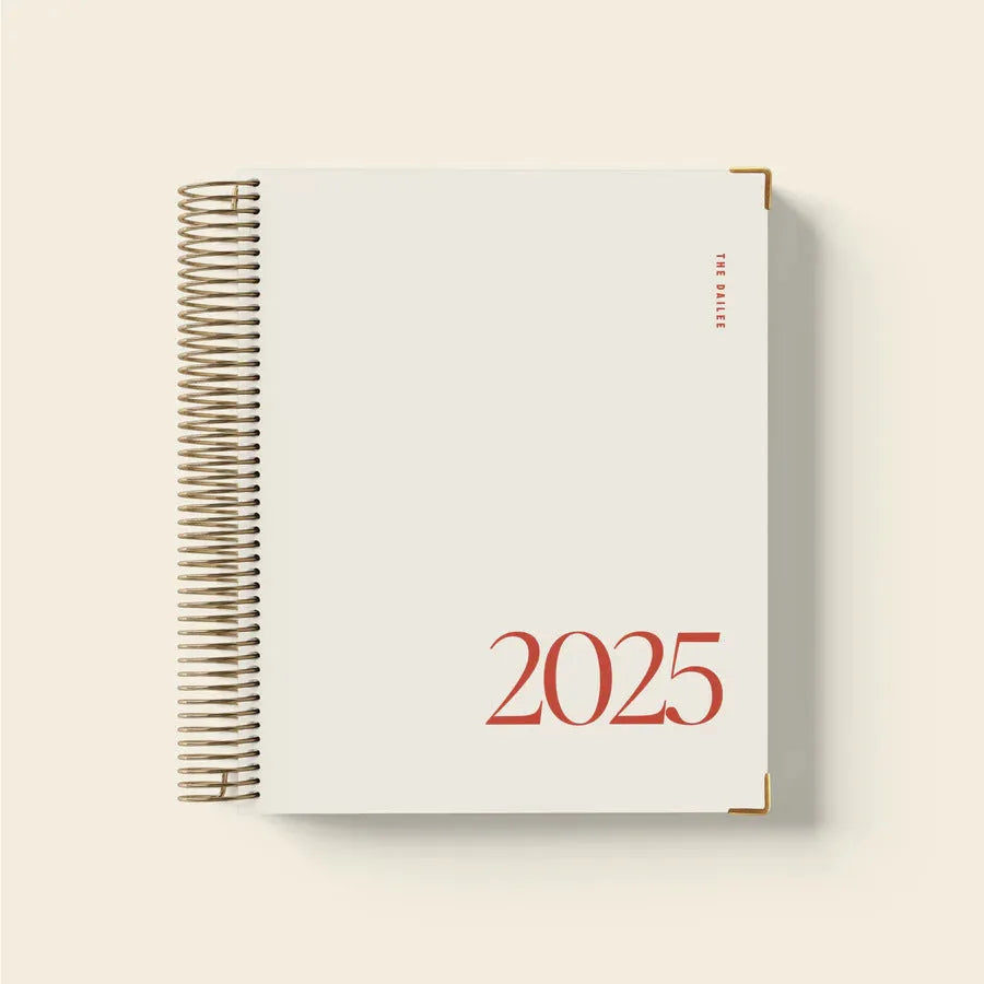 Cherry red daily schedule coil notebook with flat-opening coil binding