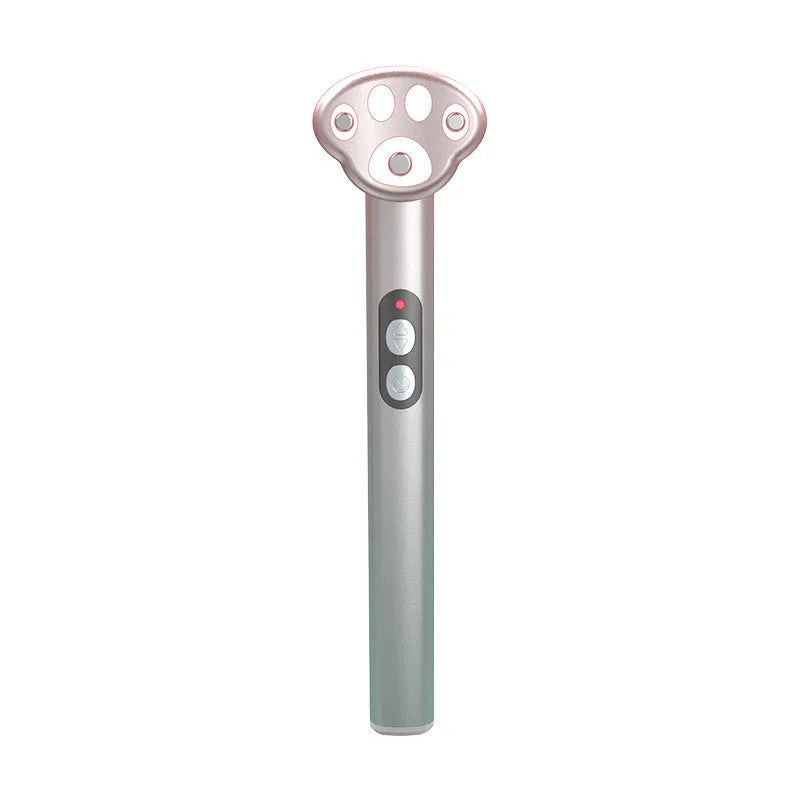 Gradient pink Cat's Paw micro-current eye massager with inductive therapeutical technology