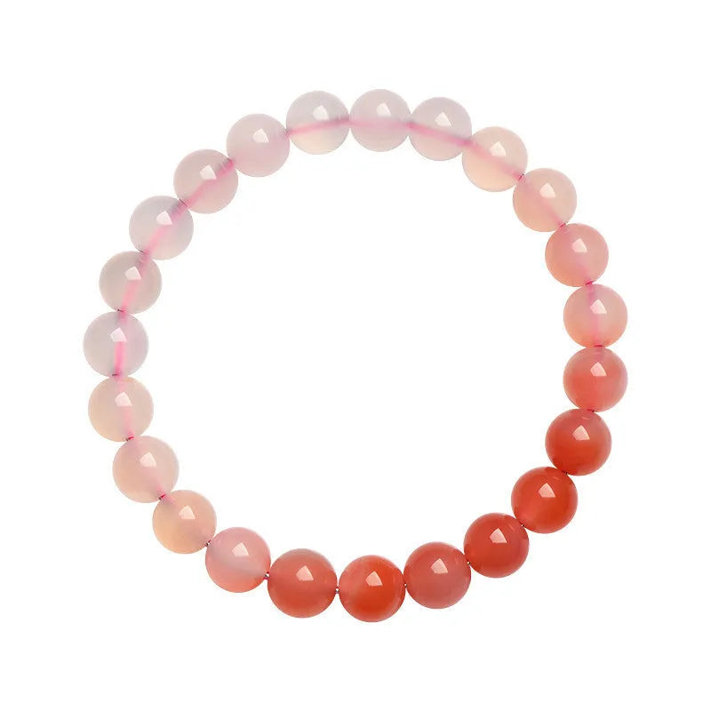 Yanyuan agate bracelet with gradient colour geometric beads in natural stone material