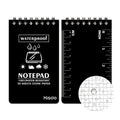 Spiral-bound waterproof office notepad with PP cover and stone paper pages in camouflage pattern