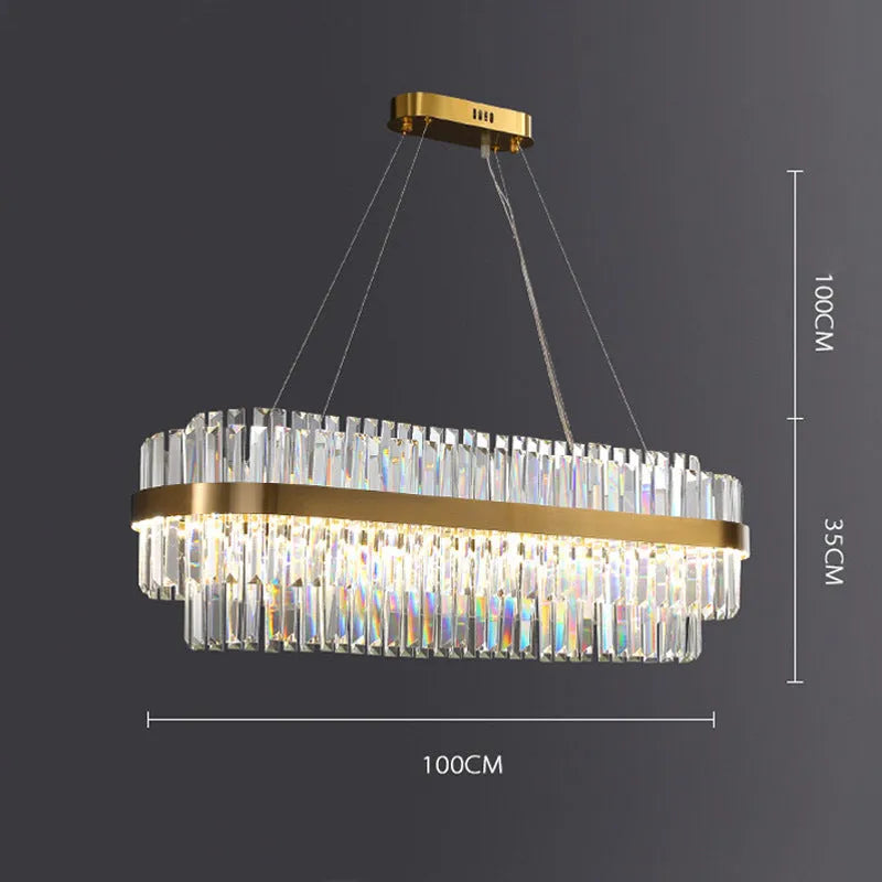 Stainless steel fish-shaped crystal chandelier ceiling light with multiple LED heads.