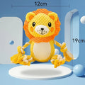 Plush squeaky dog toy bundle showing lion and monkey designs for medium to large dogs