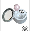 Invisible mini Bluetooth earpiece with 9mm diameter in skin colour, white, or pink options