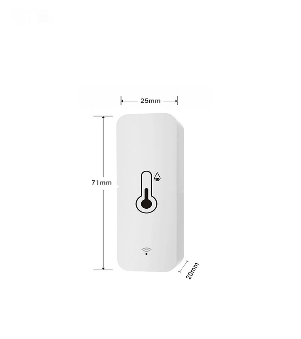 WiFi temperature humidity sensor with ABS plastic housing and digital display