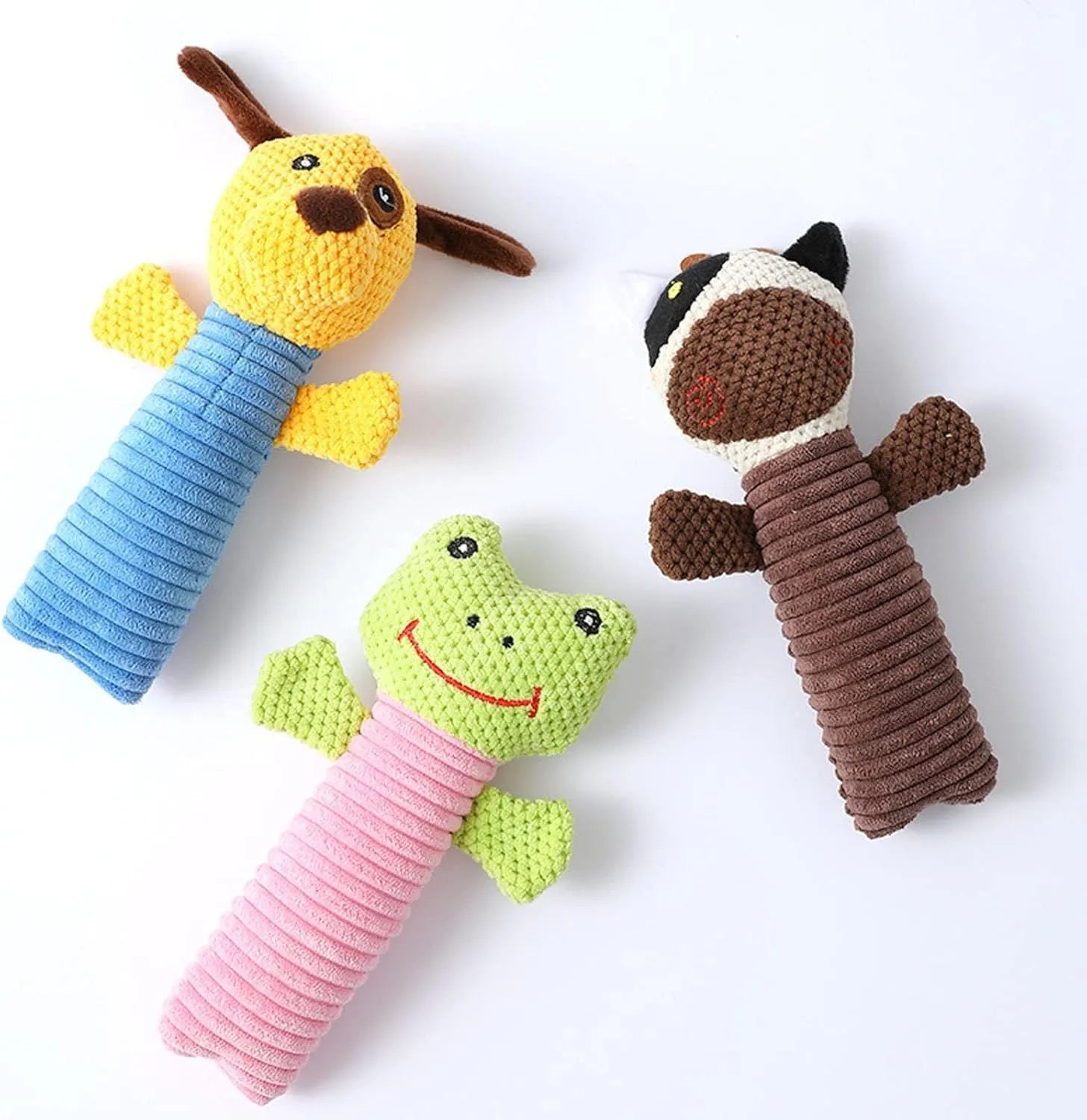 Stuffed animal shape dog squeaky chew toy for small medium large breeds