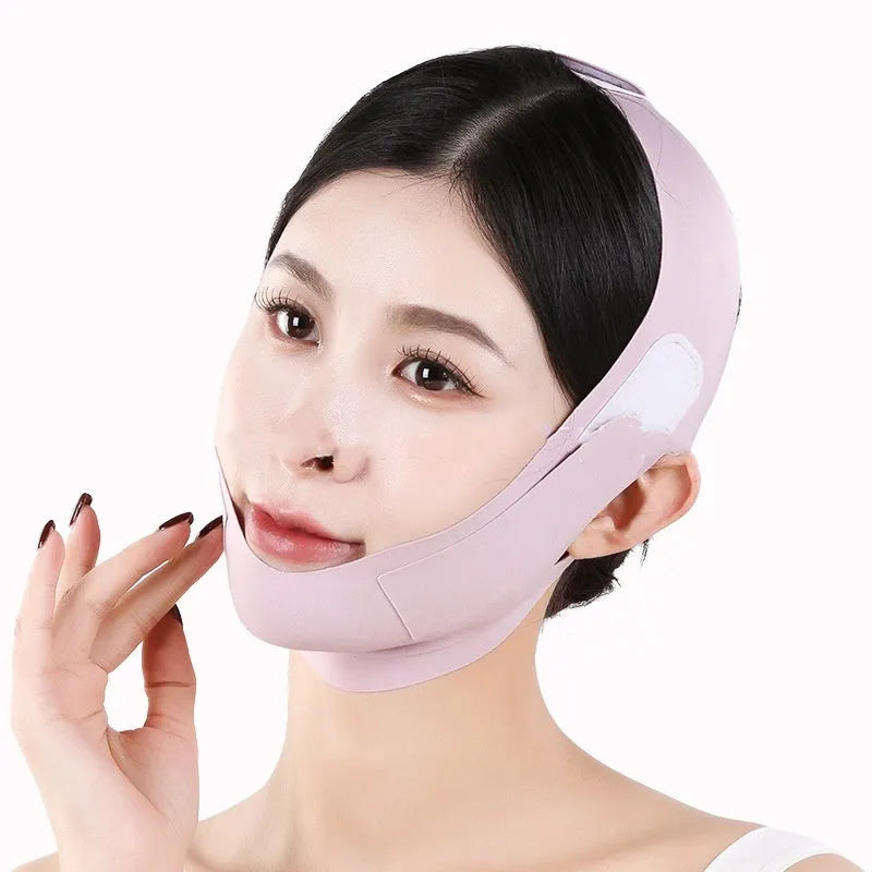Small V face shaping mask with graphene infusion in green and purple colour options for facial lifting