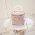 PVC bucket gel bag with heart-shaped pattern in seven colour options for travel and bathroom storage