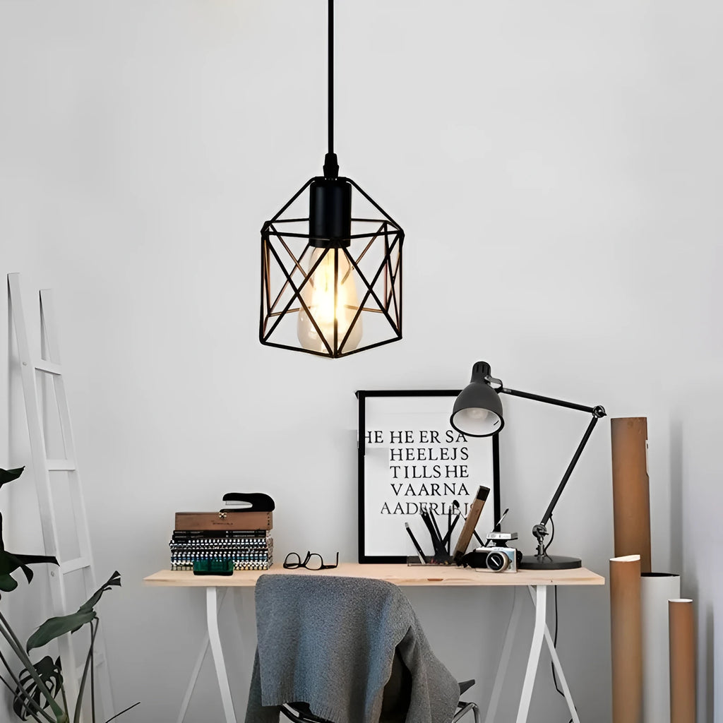 American country style decorative LED light with iron shade for home interior lighting