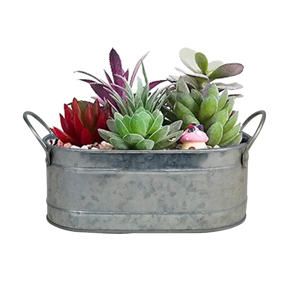 Iron sheet desktop succulent flowerpot for cacti and small plants