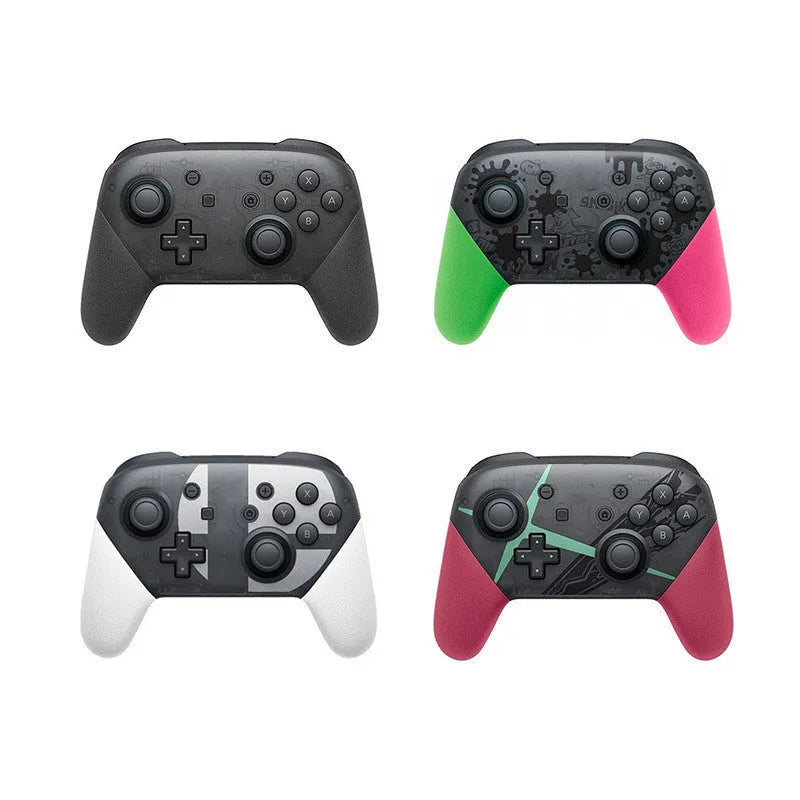 Wireless Bluetooth gamepad with vibrating motors in black, white, red, and green colour options