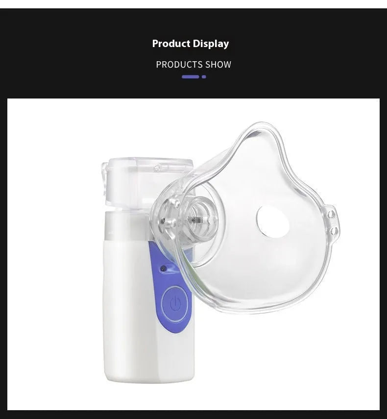 Columnar plastic USB handheld nebuliser with single mist outlet