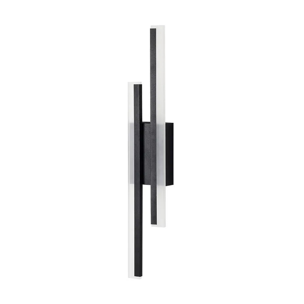 Modern double line wall lamp with gold finish and linear 500mm design for accent lighting