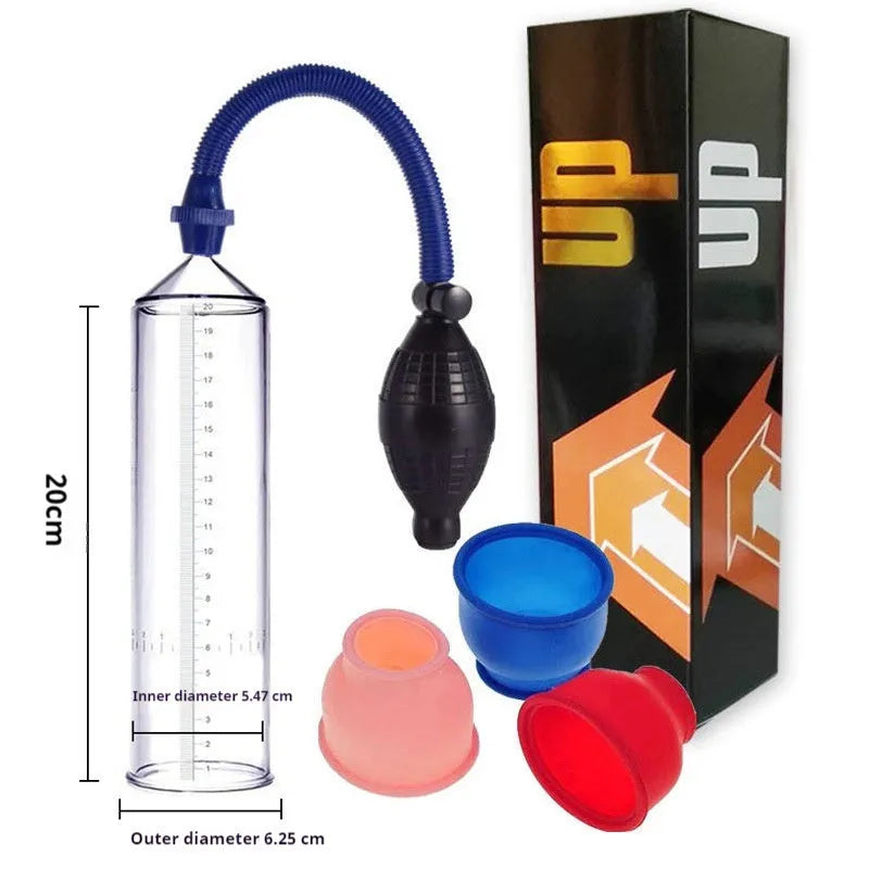 Male penis simulator silicone cover accessory kit with plastic valve exerciser and connection components