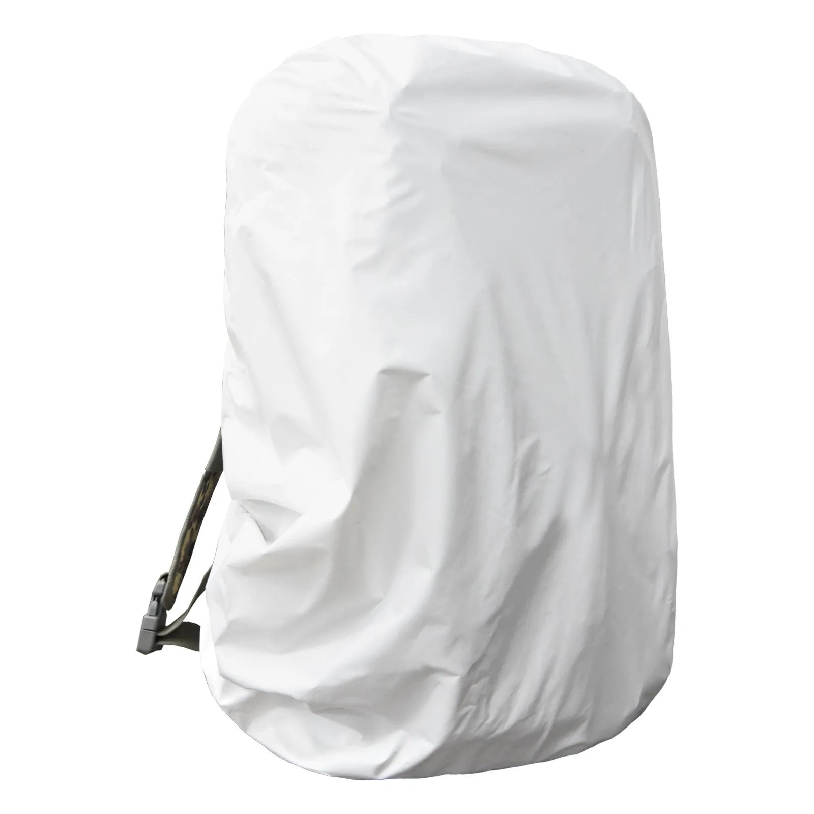 Waterproof backpack rain cover for 80 litre capacity, shown in army green colour.