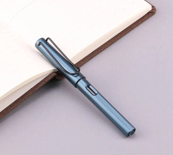 Frosted ink bag fountain pen in black or blue with choice of 0.38mm or 0.5mm nib
