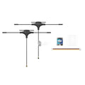 FPV drone dual-frequency ELRS receiver kit with metal base, Gemini X module, and two T-shaped antennas.