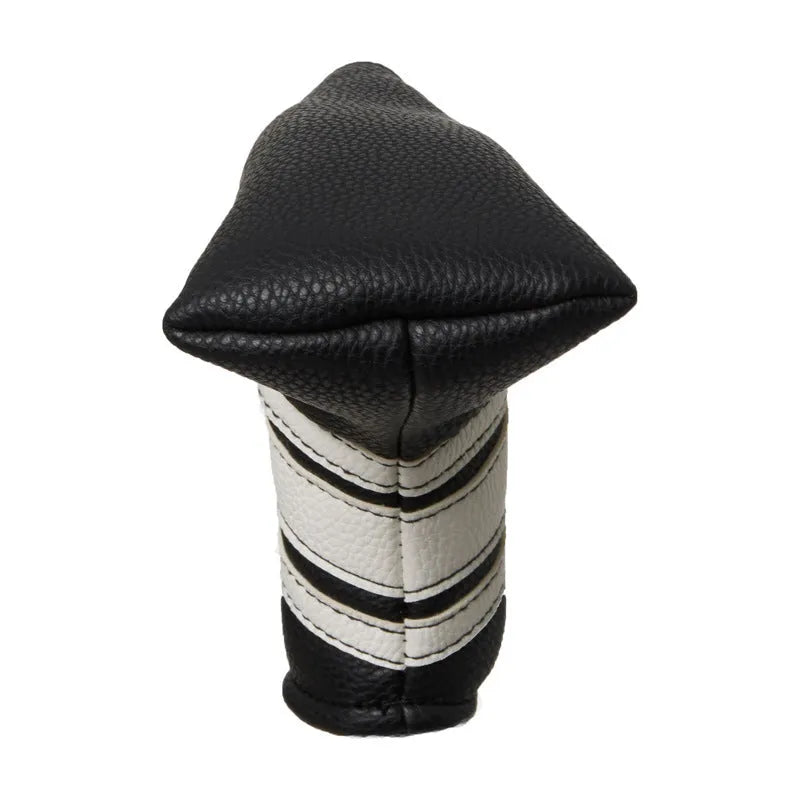 Black PU leather golf push rod case sleeve for club protection
