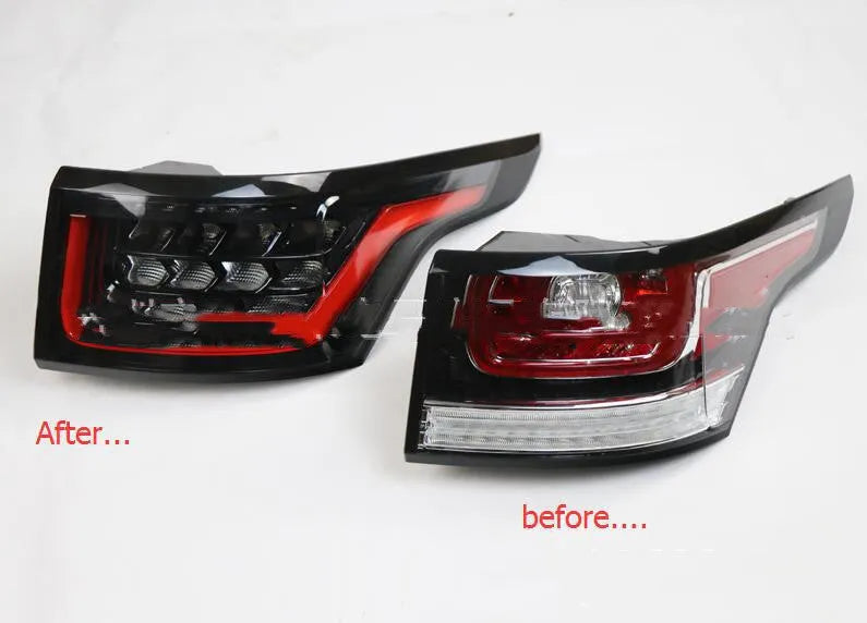 A pair of red LED brake lights for car rear bumper mounting.