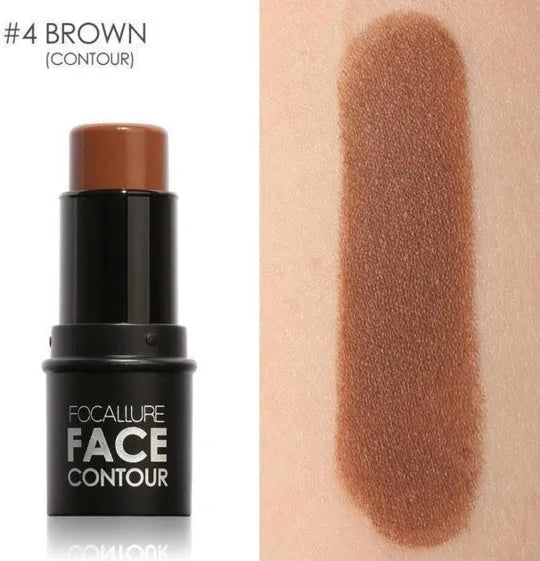 Four-shade face contour highlighter compact for cheekbone and brow bone application.