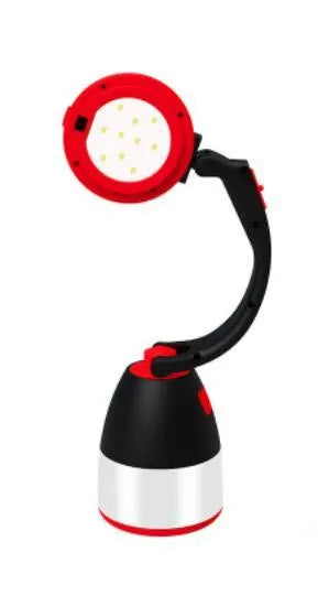 Black Green multifunctional LED tent lamp with adjustable head and USB charging port