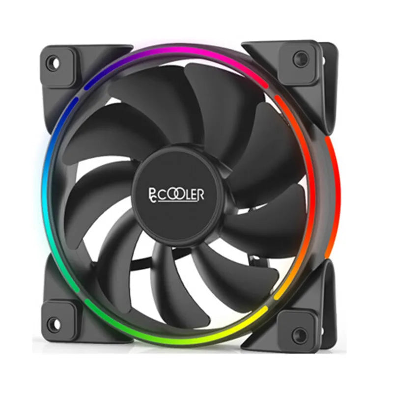 Three black 120mm fully addressable RGB PC case fans with hydraulic bearings for computer cooling