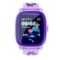 DF25 blue children's waterproof smart watch with touch screen on silicone wristband
