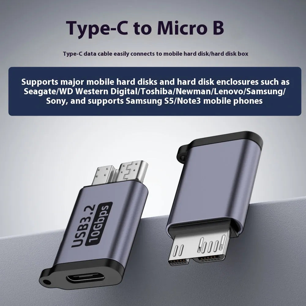 USB AM to Micro-B male-to-male adapter cable for hard drives and phones